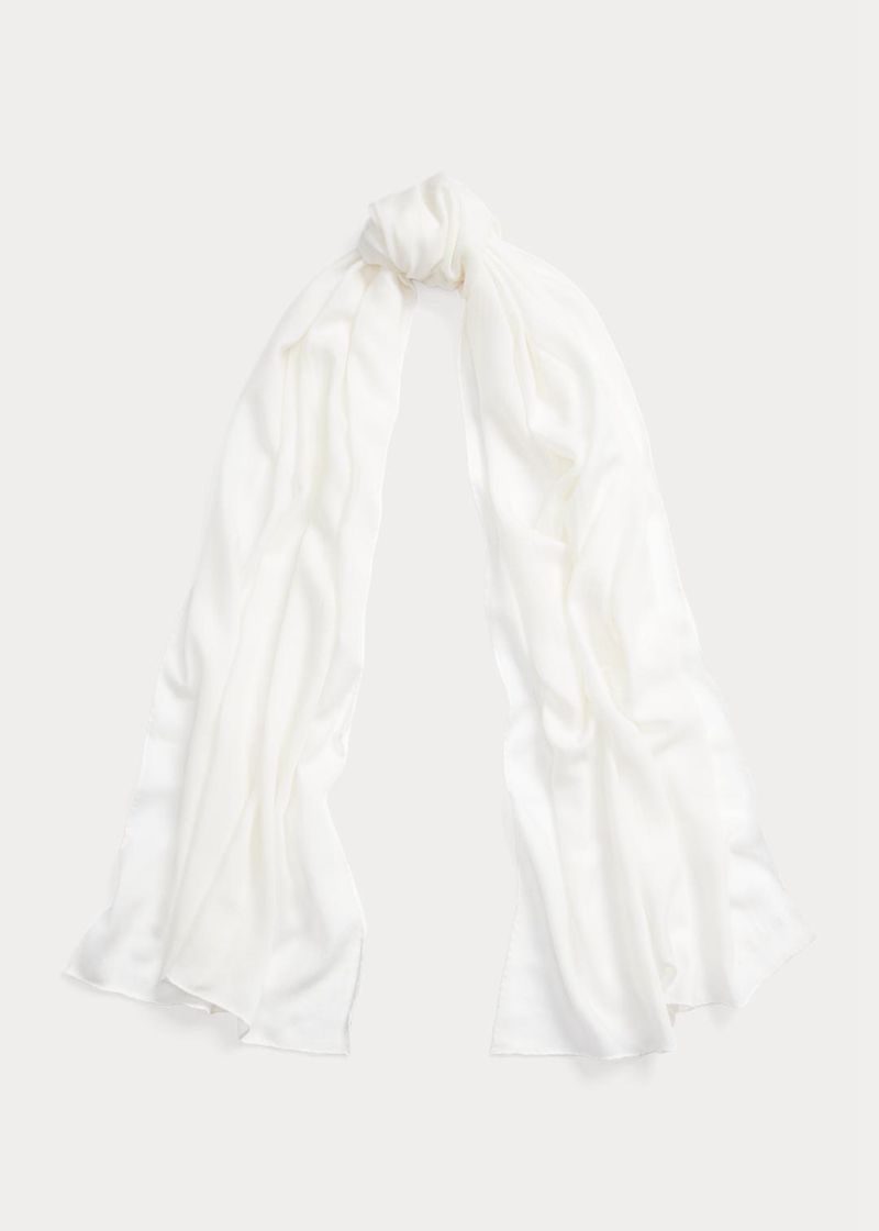 Bufanda Ralph Lauren Mujer Cashmere Pashmina Chile Blancas OSNBJ-7084